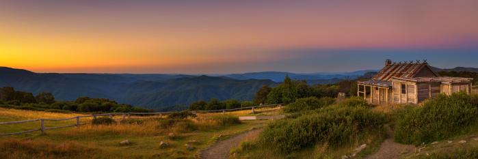 Craigs Hut sunset panorama