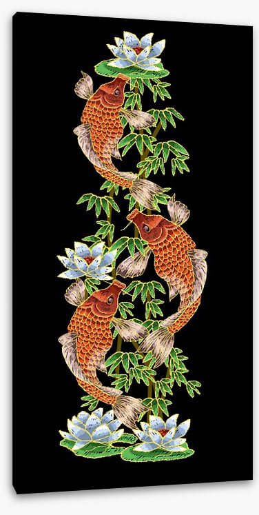 Carp fish and lotus