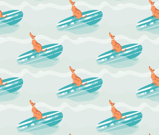 Surfing pup