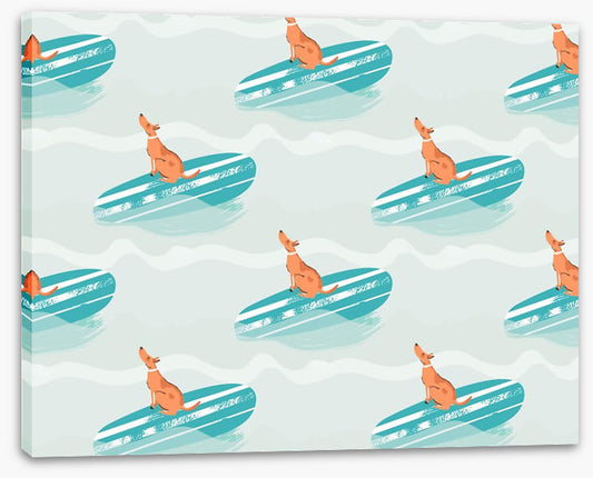 Surfing pup