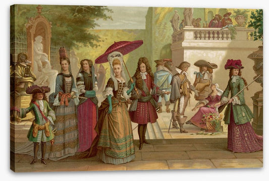 In courtly fashion