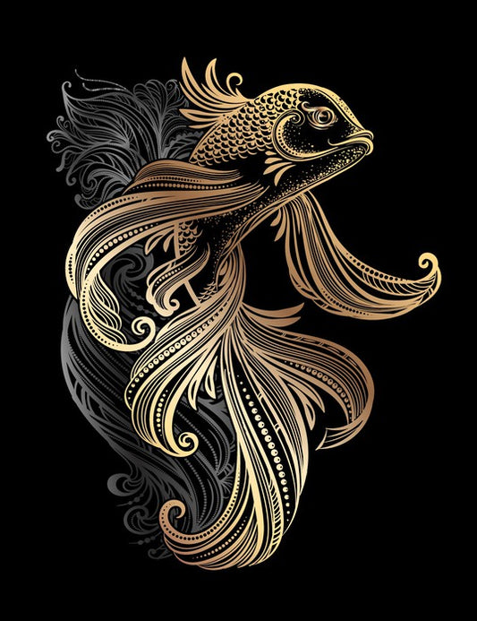 Golden koi carp