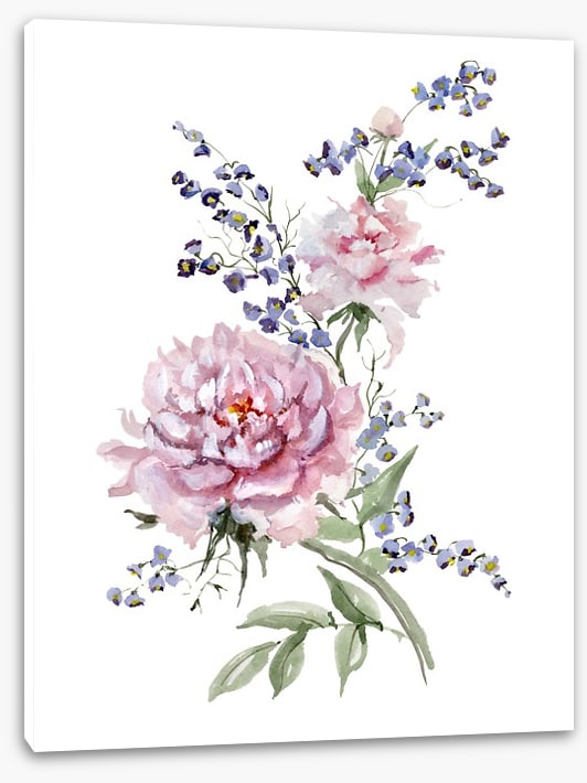 Peony bluebell blooms