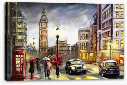 Dusk falls in London