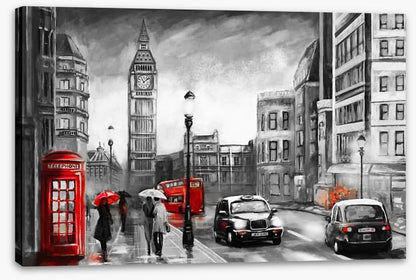London in the rain