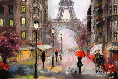 Dusk falls in Paris