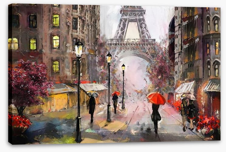 Dusk falls in Paris