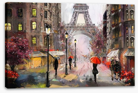 Dusk falls in Paris
