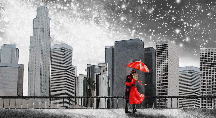 The lady in red
