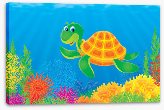 Green turtle grin