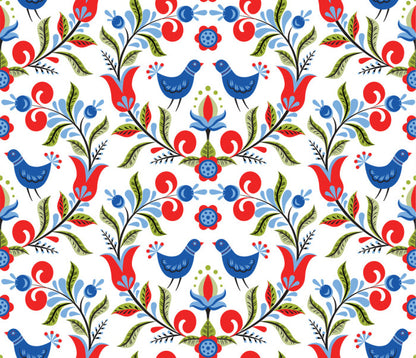 Bluebirds and berries