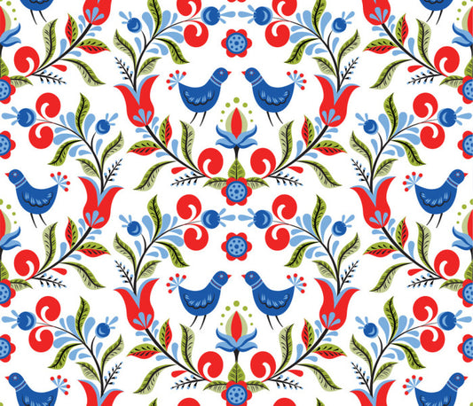 Bluebirds and berries