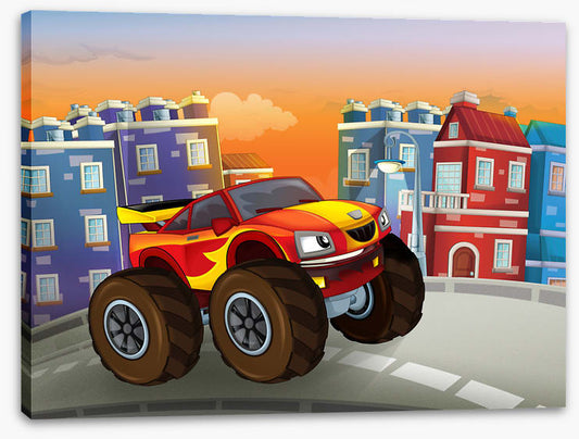 Monster truck in town