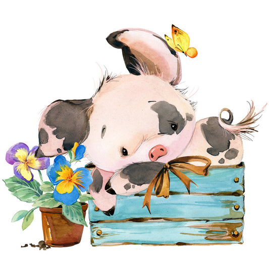 Piglet and pansy 1