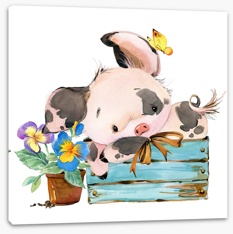 Piglet and pansy 1
