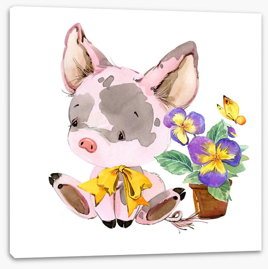 Piglet and pansy 2