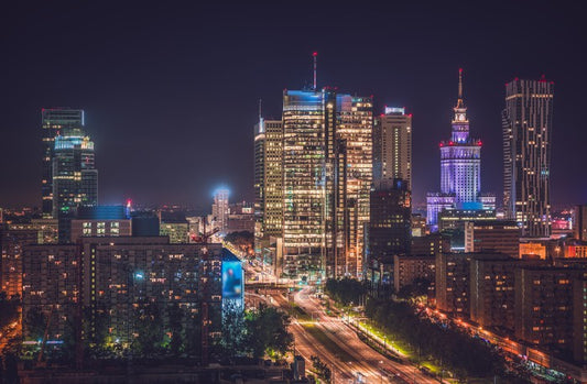 Warsaw night lights