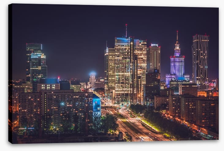 Warsaw night lights