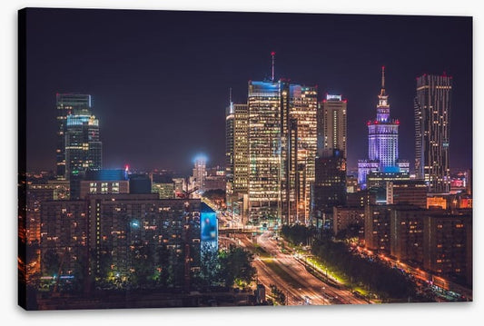 Warsaw night lights