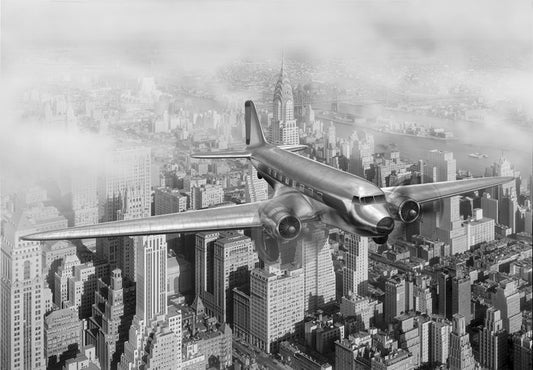 Flying over Manhattan