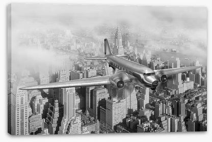Flying over Manhattan