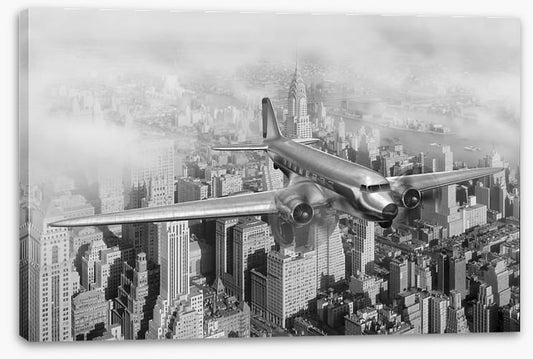 Flying over Manhattan