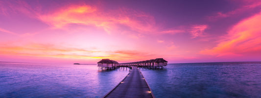 Pink sky panorama
