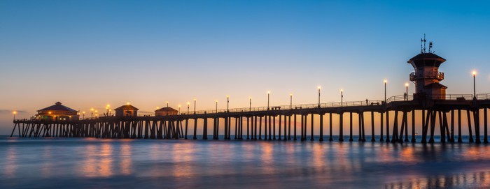 Twilight pier panorama