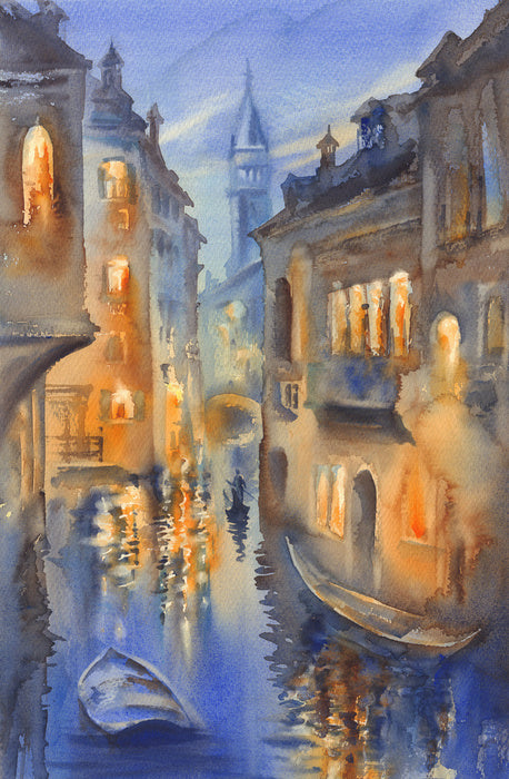 Blue evening gondolas