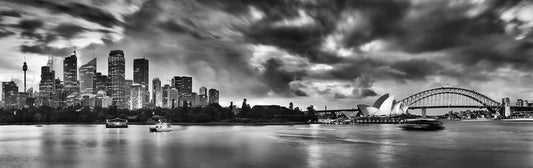 Sydney harbour monochrome