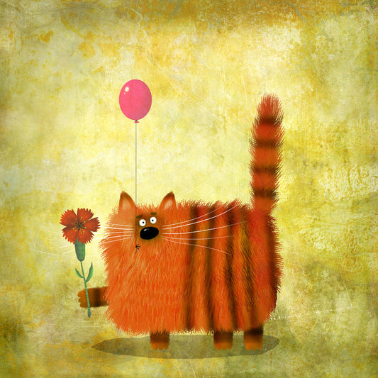 Tabby cat balloon