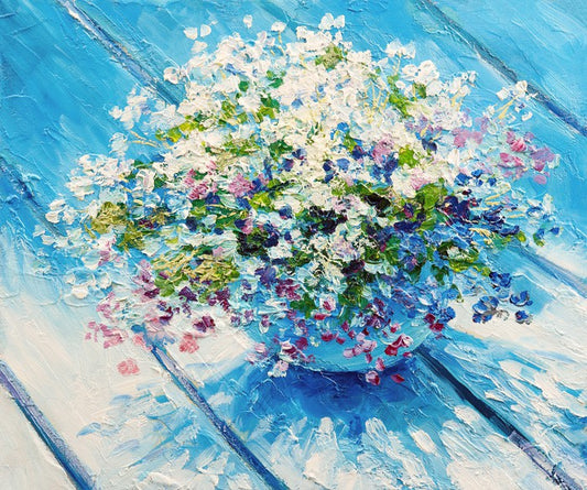 Blue table bouquet