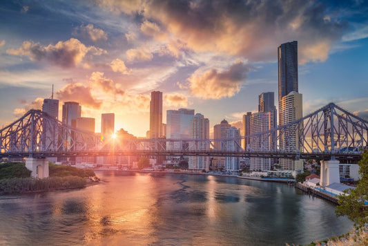 Brisbane sunset skyline