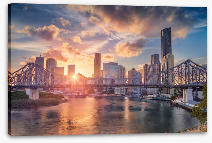 Brisbane sunset skyline
