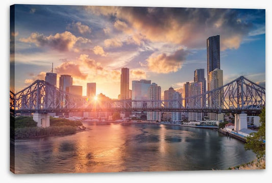 Brisbane sunset skyline