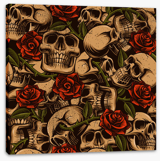 Skulls and roses
