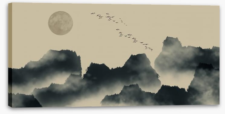 Misty evening flight