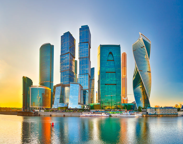 Moscow city sunshine