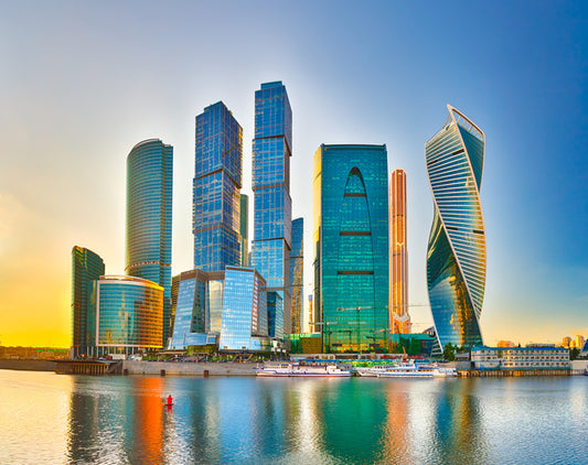 Moscow city sunshine