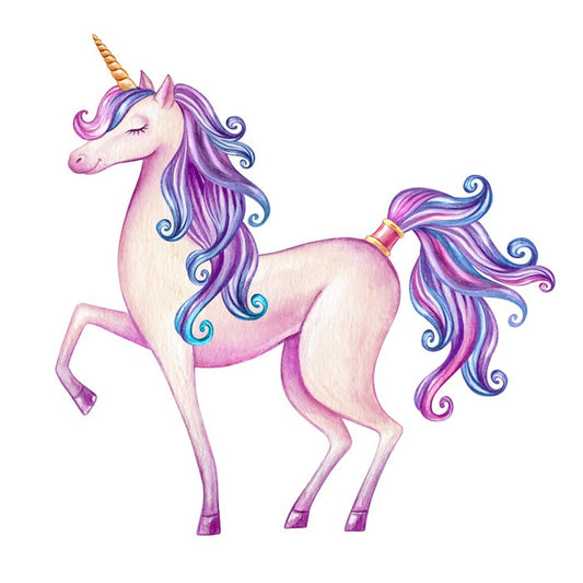 Purple hair unicorn