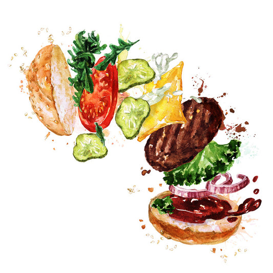 Burger rainbow