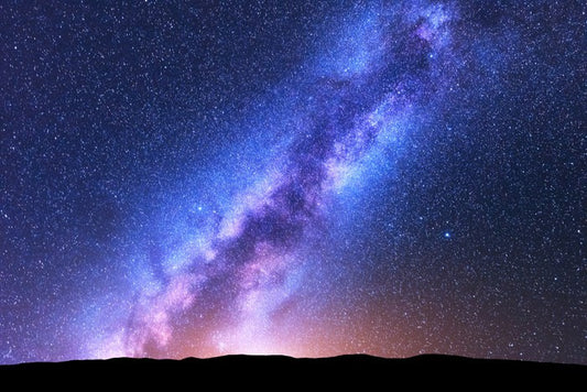 Across the night sky