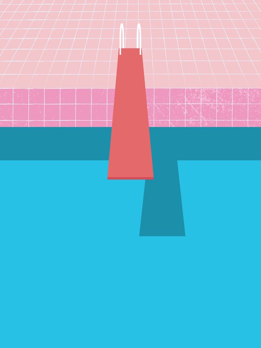 The red diving board