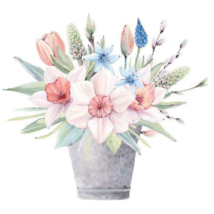 Silver pot bouquet