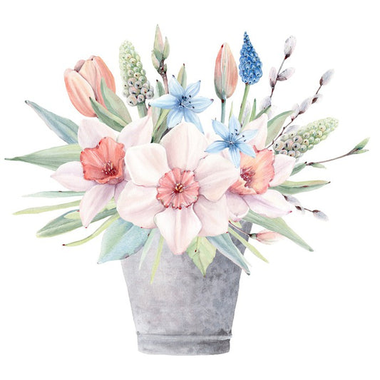 Silver pot bouquet