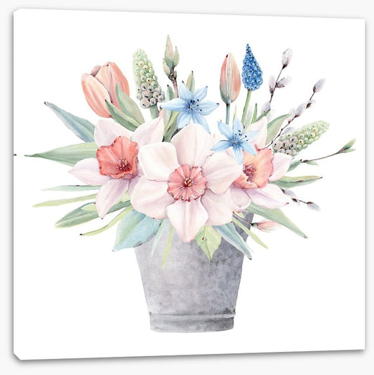Silver pot bouquet