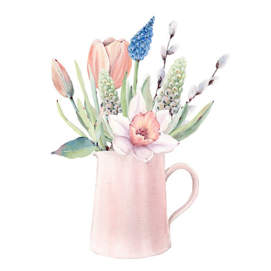 Pink jug bouquet
