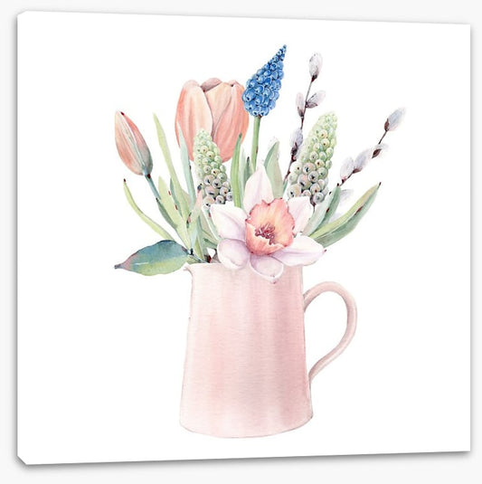 Pink jug bouquet