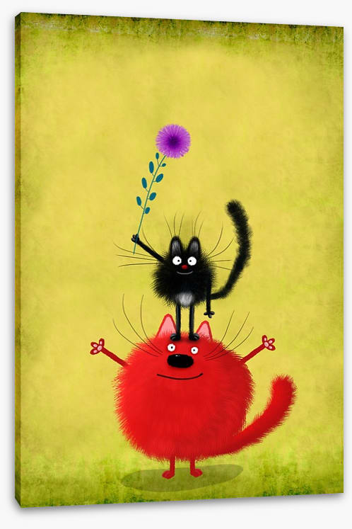 Red cat with mouse