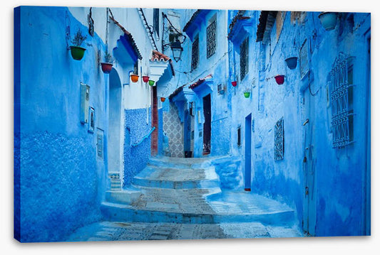 Blue city steps